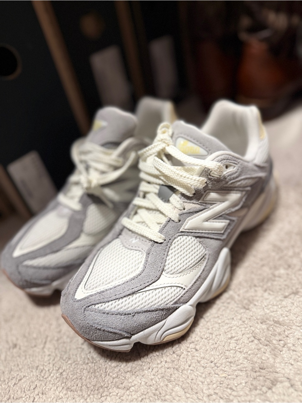 New Balance Women's Cream & Gray Athletic Sneakers
